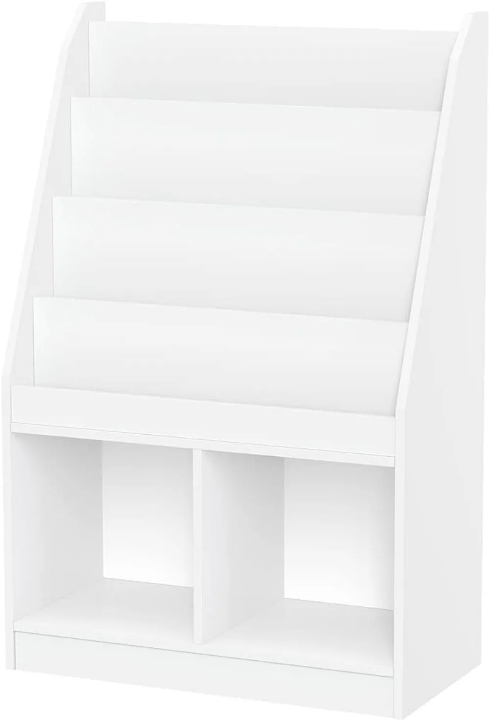 Scaffale per bambini e organizer per giocattoli con 4 librerie, 2 scomparti: spazio versatile per la sala giochi della camera da letto