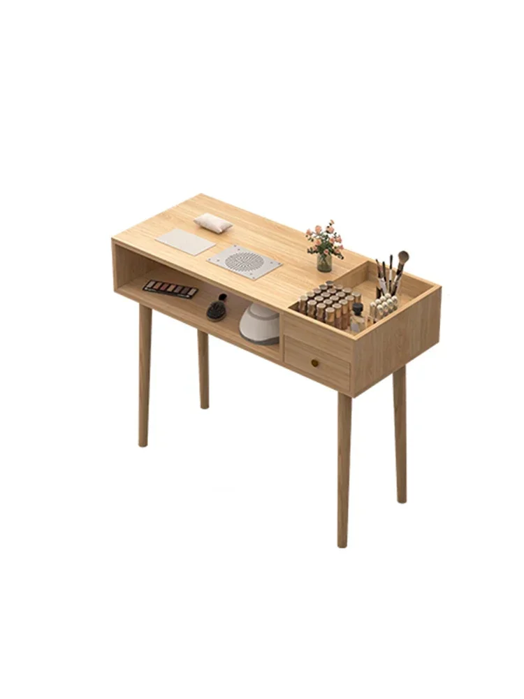 

Wooden Nordic Modern Nail Table Dressing Professional Manicure Table Simplicity Nailsdesigner Mesa Manicura Salon Furniture