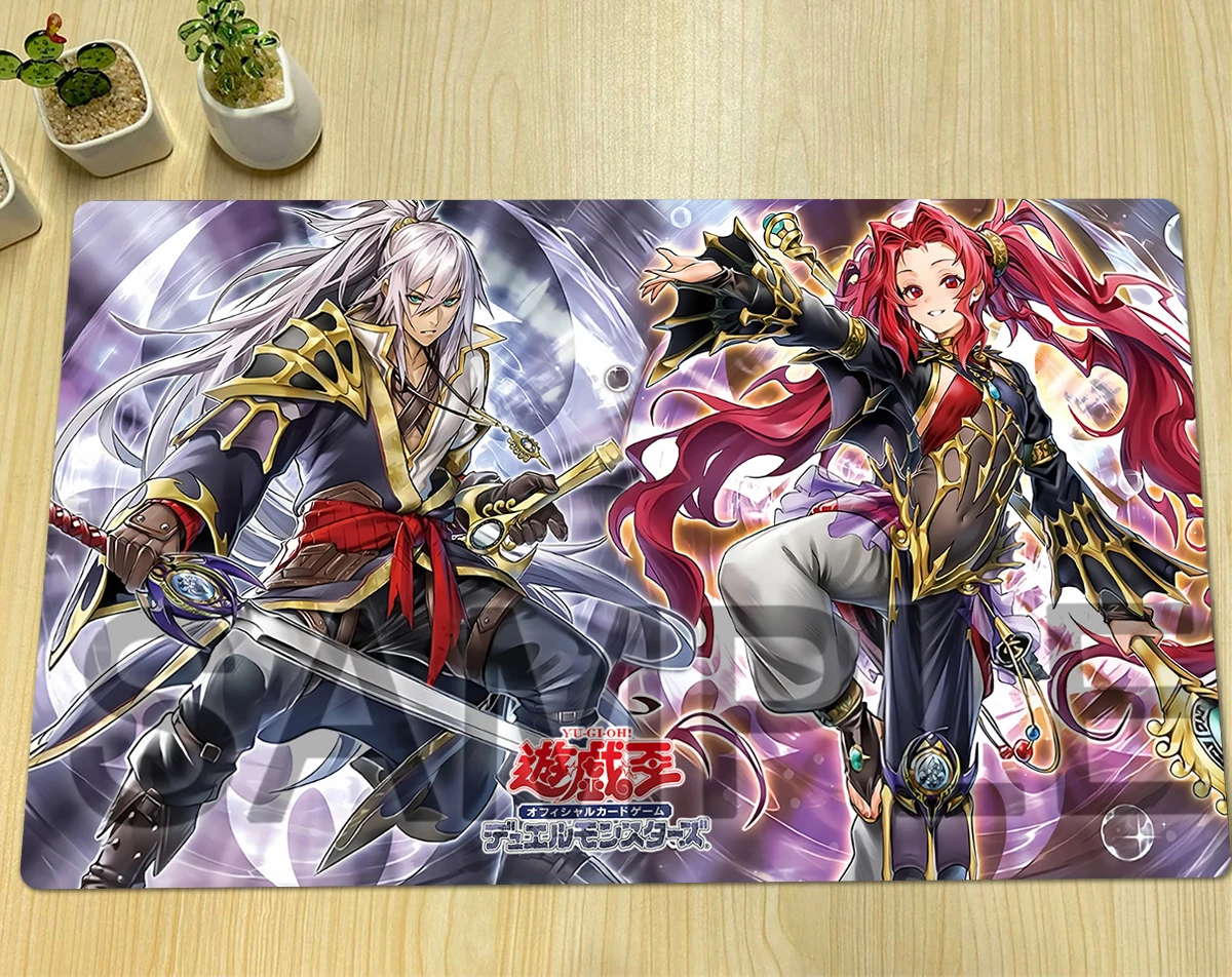 YuGiOh Playmat Emilia, Dance Priestess of The Nekroz TCG Mat Avance, Swordsman of The Nekroz CCG Trading Card Game Mat Mousepad