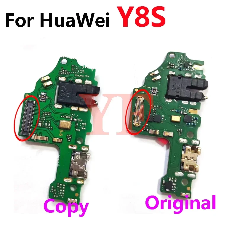 Fast Charger For Huawei Y8s Y8P Y9s Y7A Y5 Y6 Y7  Y6s Y6P Y7P Y9 Prime 2017 2018 2019 USB Charging Port Connector Mic Flex Cable