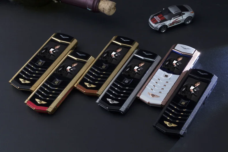 Metal Body Luxury Bar Phone K9 Dual Sim Bluetooth Dialer Senior Mobile Cellphone Invisible Keyboard V9