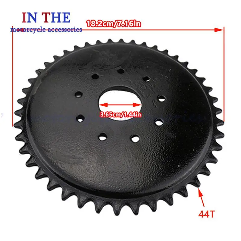 ل 49cc 50cc 66cc 80cc 415 سلسلة دراجة بمحرك دراجة جديدة 44T ضرس ومجموعة جبل #3