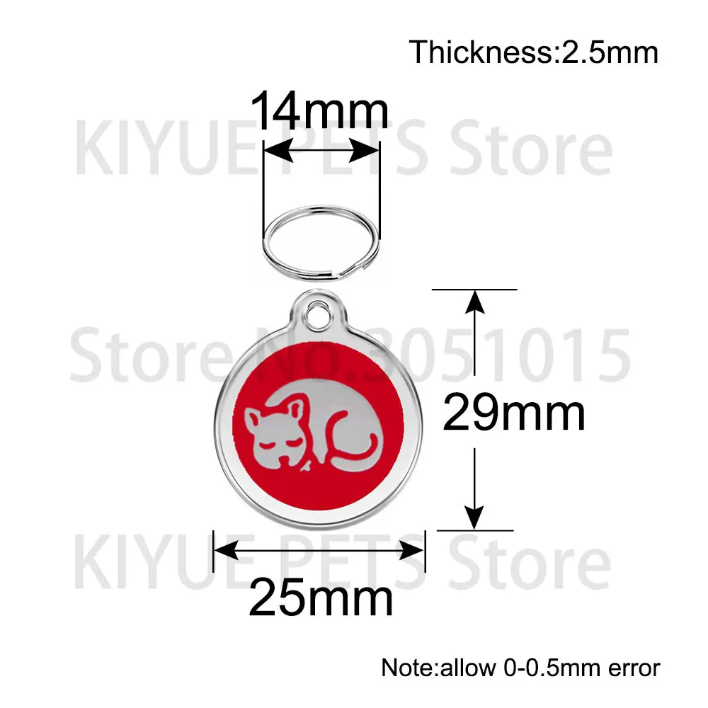 Wholesale 20PCS Fashion Colorful Pet Blank Collar Pendants Personalized ID Tags Dog Charms Cat Tags Customizable Labels