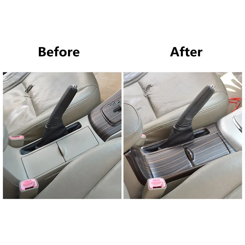 3pcs Wood Grain Car Interior Styling Handbrake Drink Holder Cover Sticker for Toyota Corolla 2007 2008 2009 2010 2011 2012 2013