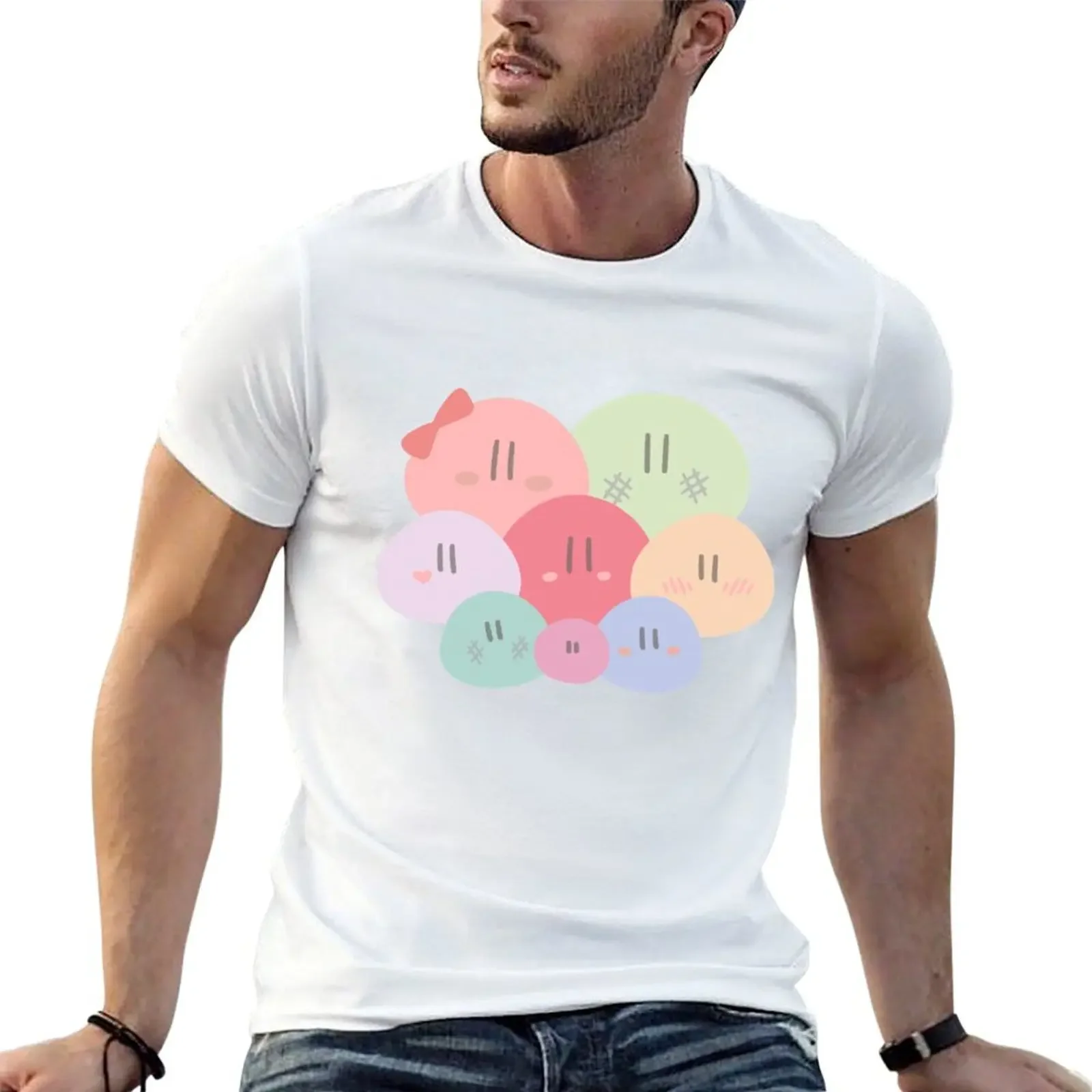 Dango Daikazoku T-Shirt korean fashion vintage anime slim fit t shirts for men