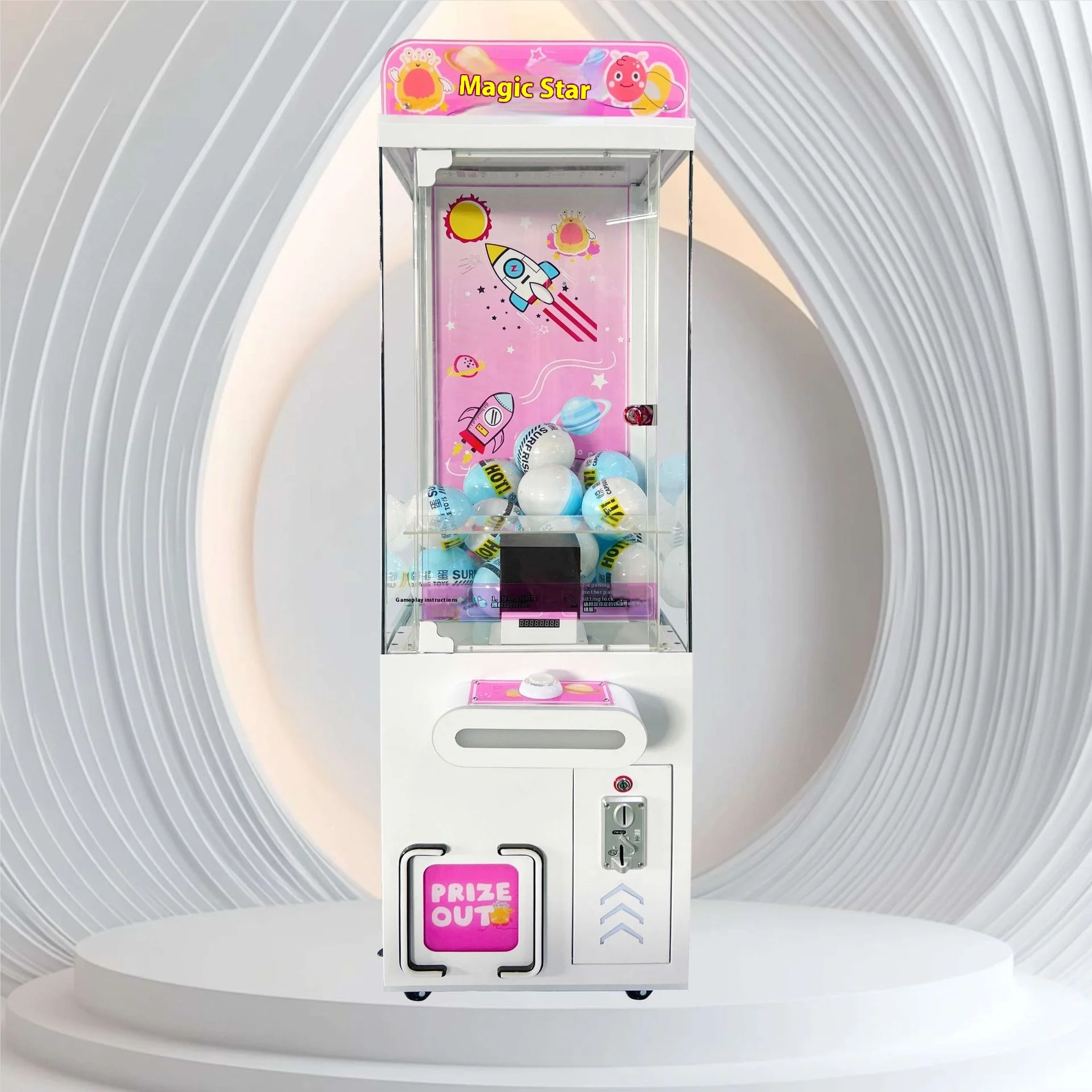 

Factory Direct Large for Gashapon Crane Machine Commercial Eggshell Vending Coin-Operated Automatic Game 1-Year Blind Box