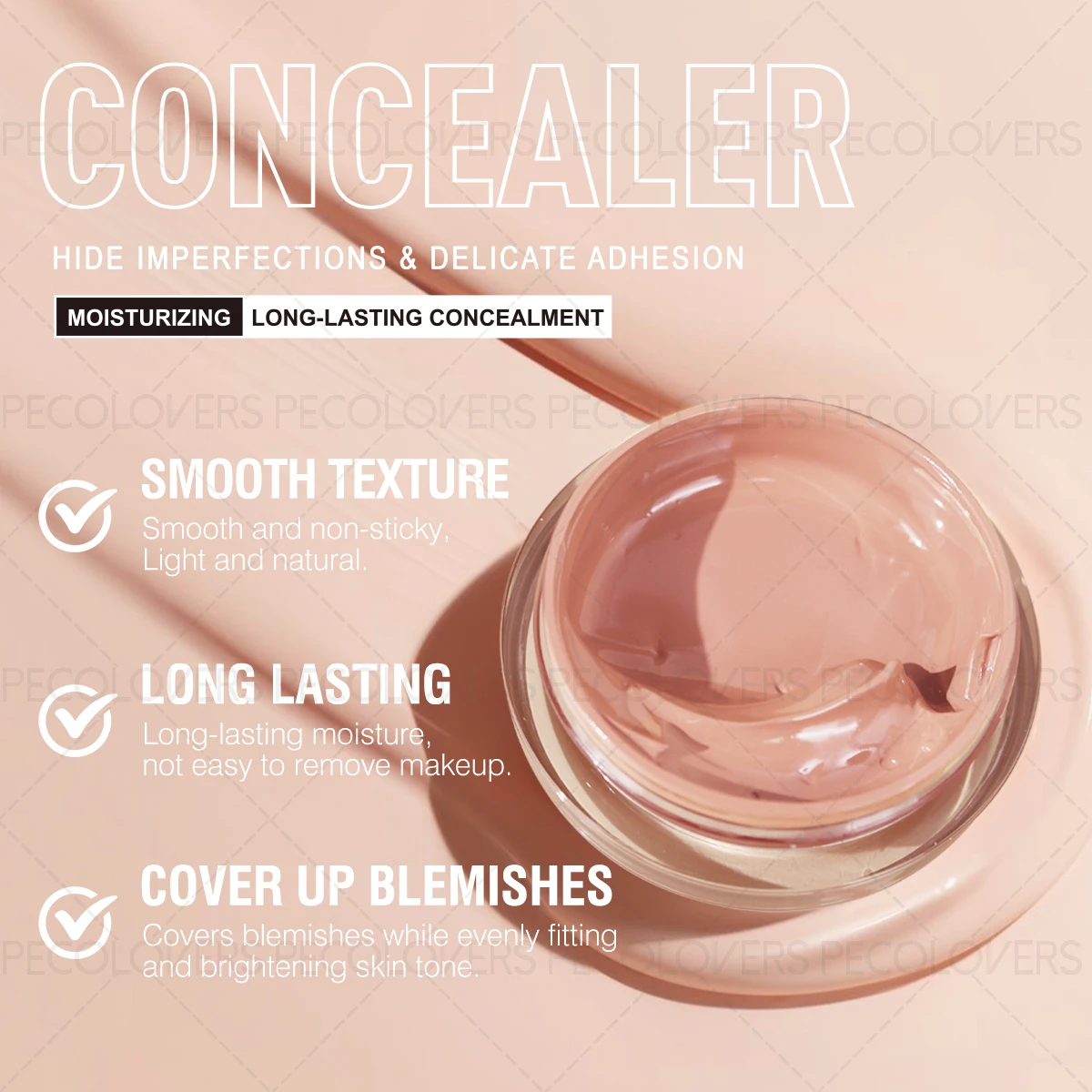 1 unidad de textura en crema, resistente al agua, sedosa, ligera y no grasa, que cubre ojeras/manchas/marcas corporales, corrector/base