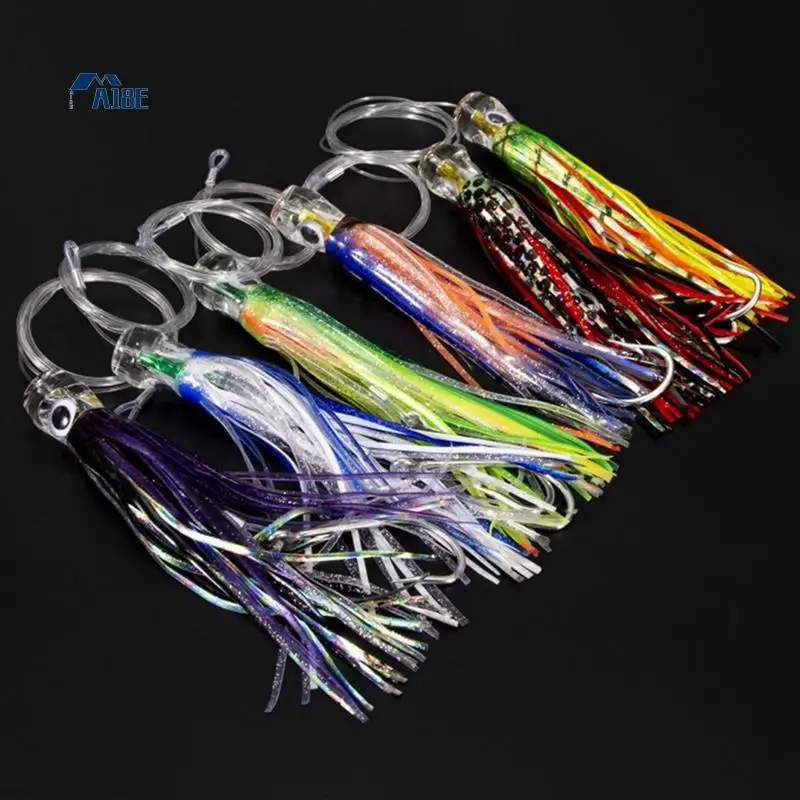

A18E-2 Set Of 12Pcs 6.5Inch Trolling Skirt Lures Marlin Tuna Big Game Octopus Fishing Lures Ocean Boat Trolling Fishing Lures