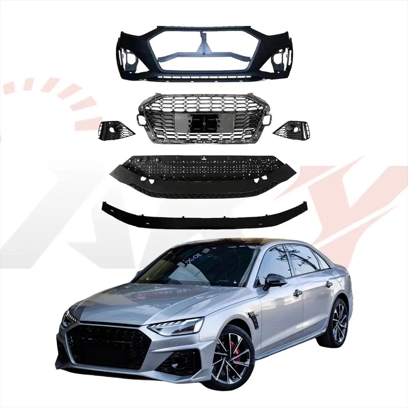 

Factory Hot Sale A4 B9 2021+ RS4 Style Facellift Front Bumper Grille Lip Easy Installation 1:1 Fitment New Condition