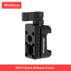 NATO Rail Clamp Mounted Cold Shoe Adapter for DJI RS 2 RSC 2 RS 3 Pro RS3 Gimbal Monitor Video Light Microphone Accessory Mount