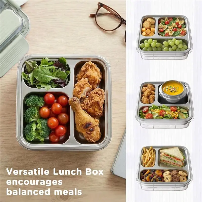 

ABRU-Insulated Food Jar Set Leakproof Bento Lunch Box Stainless Steel Lunch Container