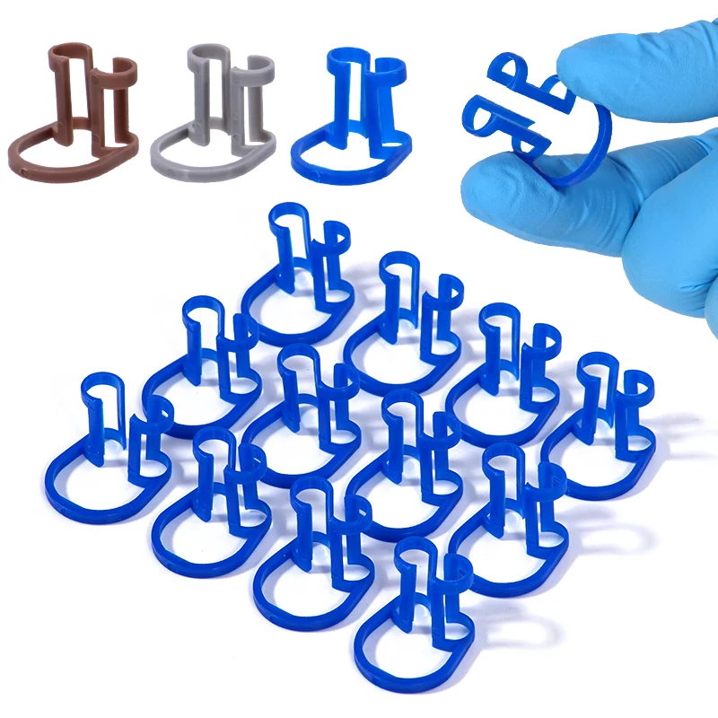 20pcs/bag Dental Cotton Roll Clip Orthodontic Plastic Isolator Tool Disposable Cotton Holder Dentist Clinic Tool Supplies