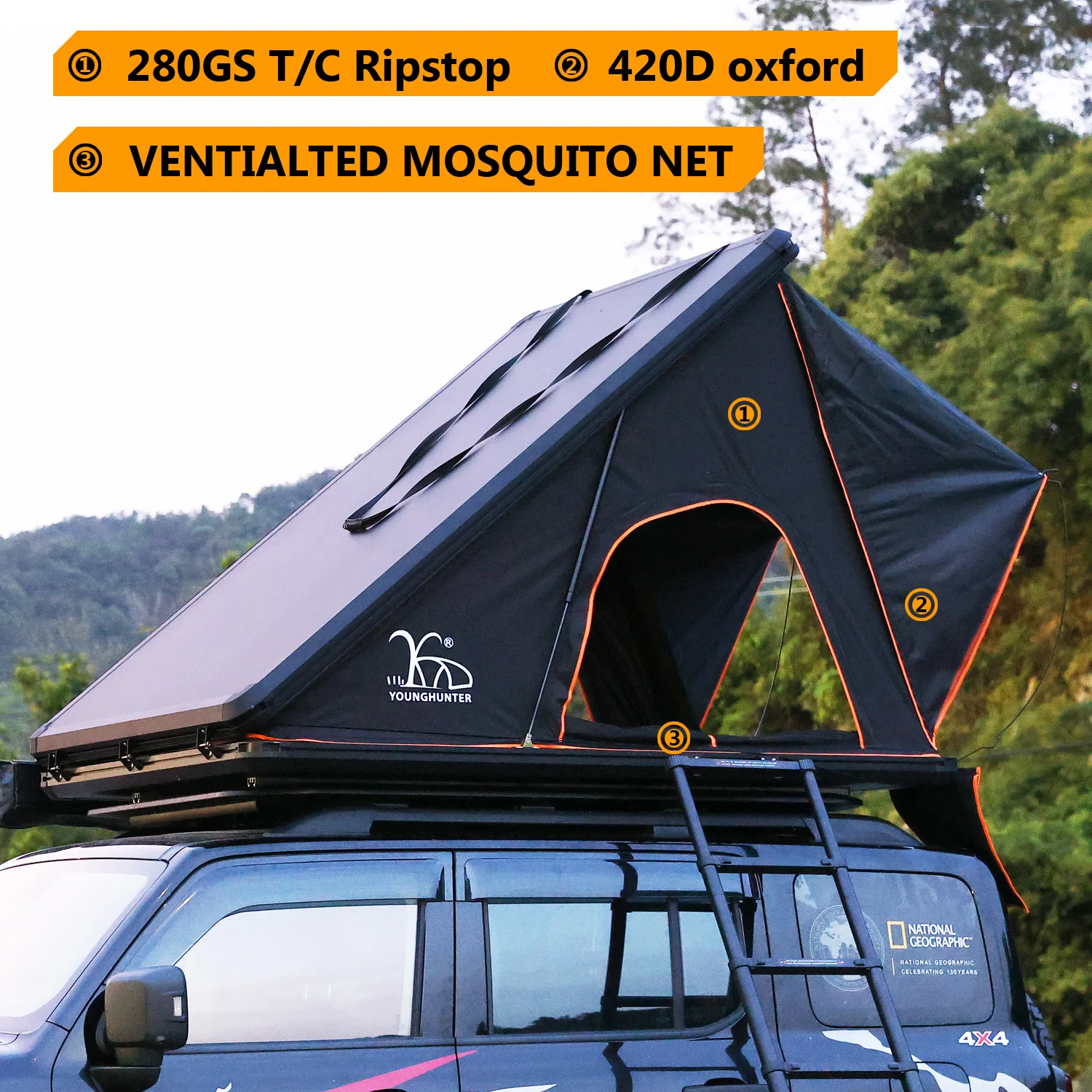 Hot sales roof bed tent box rtt OEM SUV car folding rooftop tents for restaurents