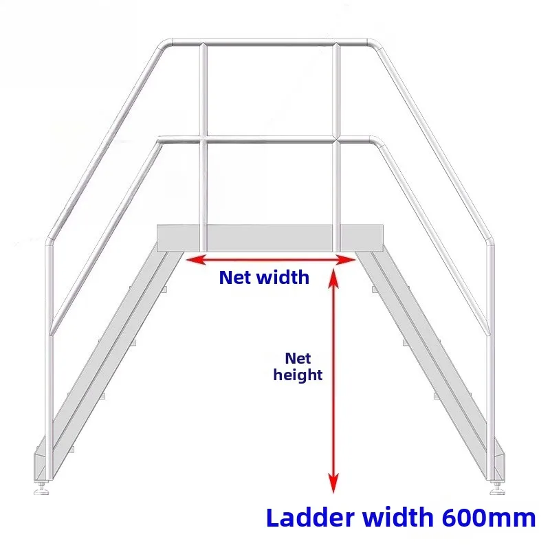 Heavy Duty Detachable Aluminum Alloy Crossing Ladder Industrial Mobile Welded Climbing Ladder for Site Work