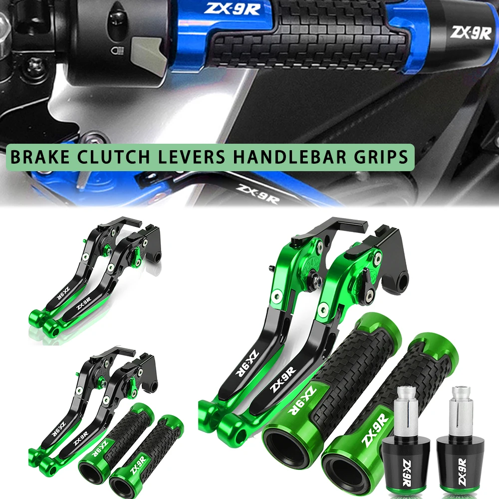 

Motorcycle Aluminium Tool Accessories Brake Clutch Levers Handlebar Hand Grips Ends For KAWASAKI ZX9R ZX-9R ZX 9R ZX9R 1998 1999