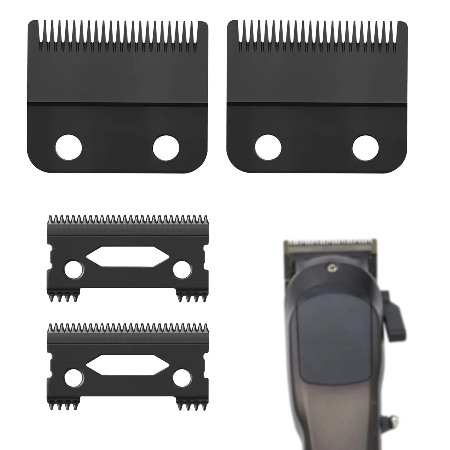 Replacement Clipper Blade Compatible with Cordless Magic Clip 808 Hair Clippers Balding & Trimmer Blades for 5-Star Senior view 2