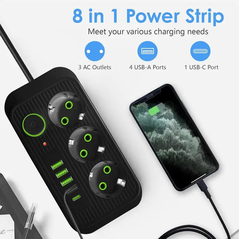 شقة التوصيل قطاع 45 ترتيب زاوية قصيرة تمديد الحبل حماية السلامة المكونات تمديد منفذ قطاع المكونات المسطحة 8 في 1 ل