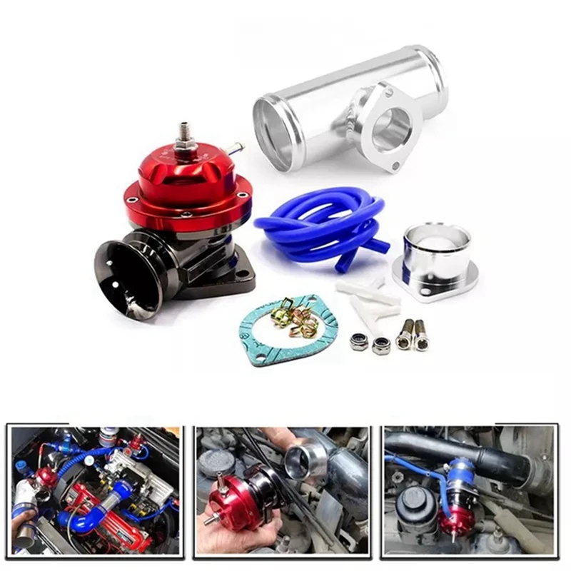 For GD-RS FV RZ RS Type Turbine Blowdown Valve Adjustable 25Psi BOV With 63Mm Flange Tube, Blowdown Valve Adapter