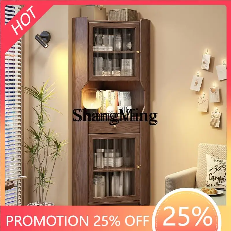 

SM household premium exquisite all solid wood corner cabinet living room sofa corner cabinet small storage side cabinet