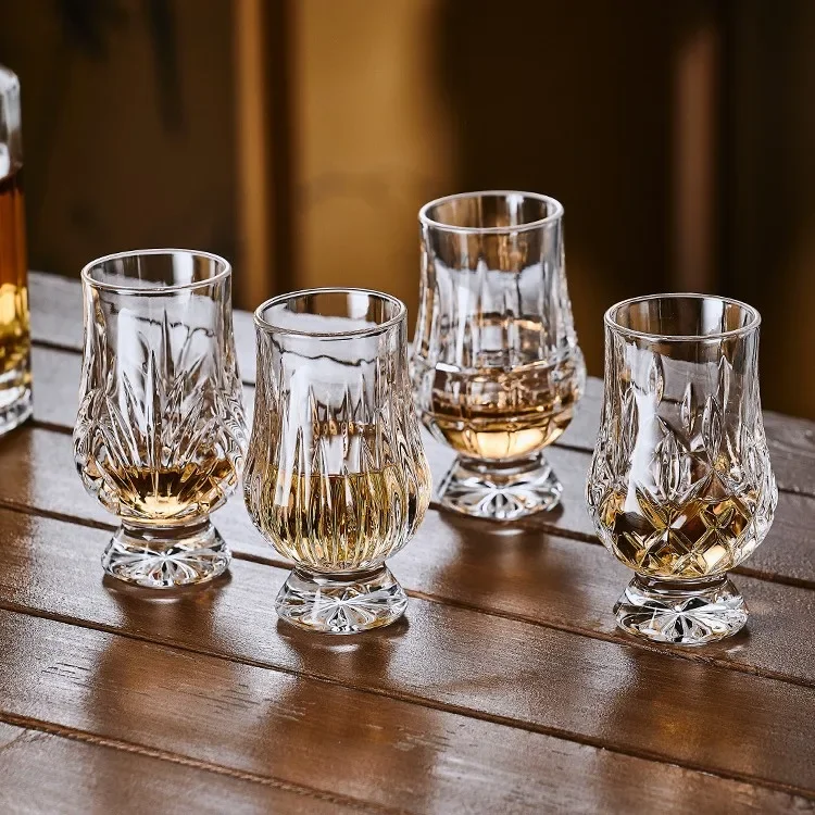 Luxury Light Whisky Scottish Wine Tasting Glass Crystal Vodka Cup for Bar Party Supplies Wine Cabinet Decoration Perfect Gift