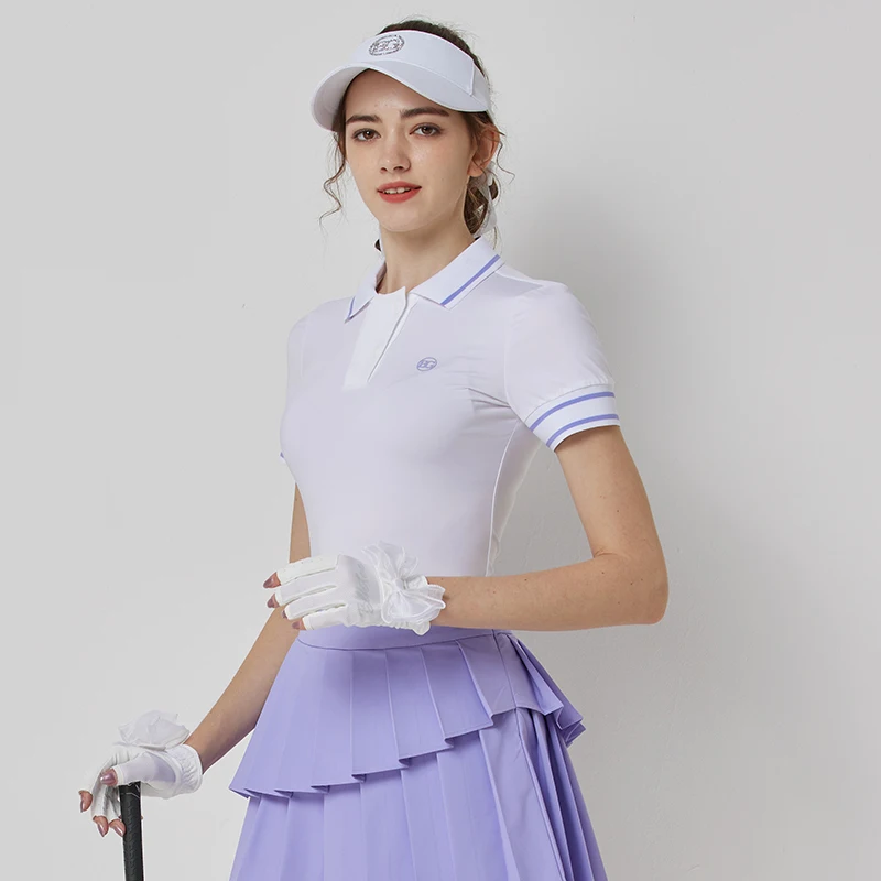 New Golf Clothing Women\'s Short-sleeved T-shirt Summer Polo Shirt Quick-drying Breathable Golf Uniforms High-end Korean Style