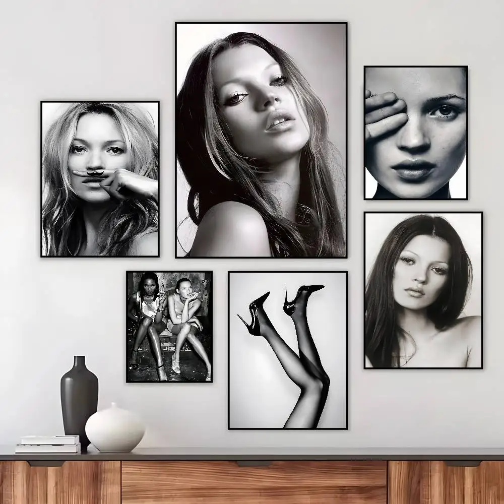 Fashion Modern K-Kate Moss Poster Art canvas HD aesthetic Printing Paper Wall Art for Living Room Bar fashion Home Decor
