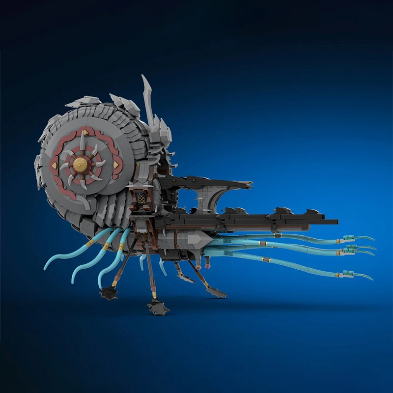 2175pcs MOC Void Nautiloid Space Faring Vessel Your Mind Bending Adventures Castle Fantasy Era Model Building Blocks Toy Gift