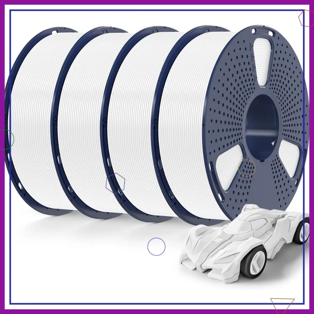 

Высокоскоростная PETG-нить 1,75 мм, 4 кг, комплект из 4 катушек, 4 цвета, белый