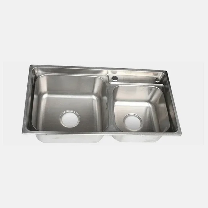 Aço inoxidável Double Bowl Kitchen Sink