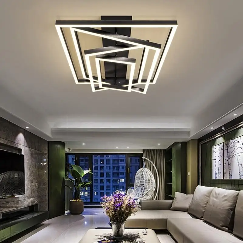ضوء السقف المنزلي، ديكور غرفة النوم، ضوء LED ذكي، ضوء سقف غرفة المعيشة، تركيبات إضاءة داخلية، ضوء أكريليك