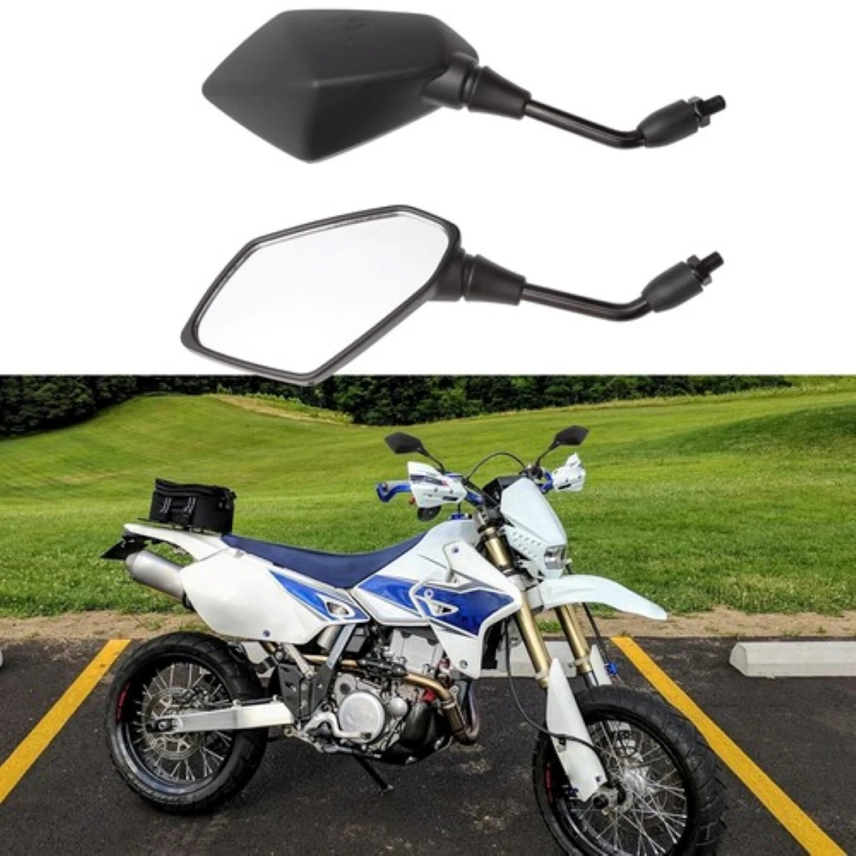 

Для Suzuki DRZ400sm DRZ400S DRZ400 DR350 черные боковые зеркала заднего вида для мотоциклов