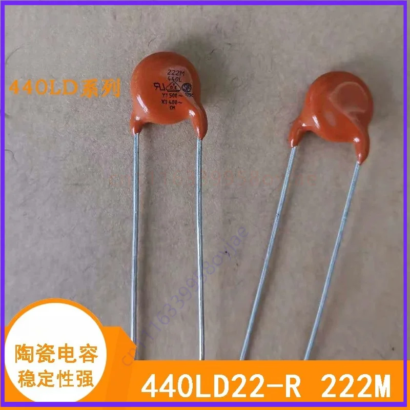 10PCS For Vishay 440LD22-R Safety Ceramic Capacitor 2200PF 222M X1 760VAC Y1 500VAC Y5U Radial Disc Capacitor