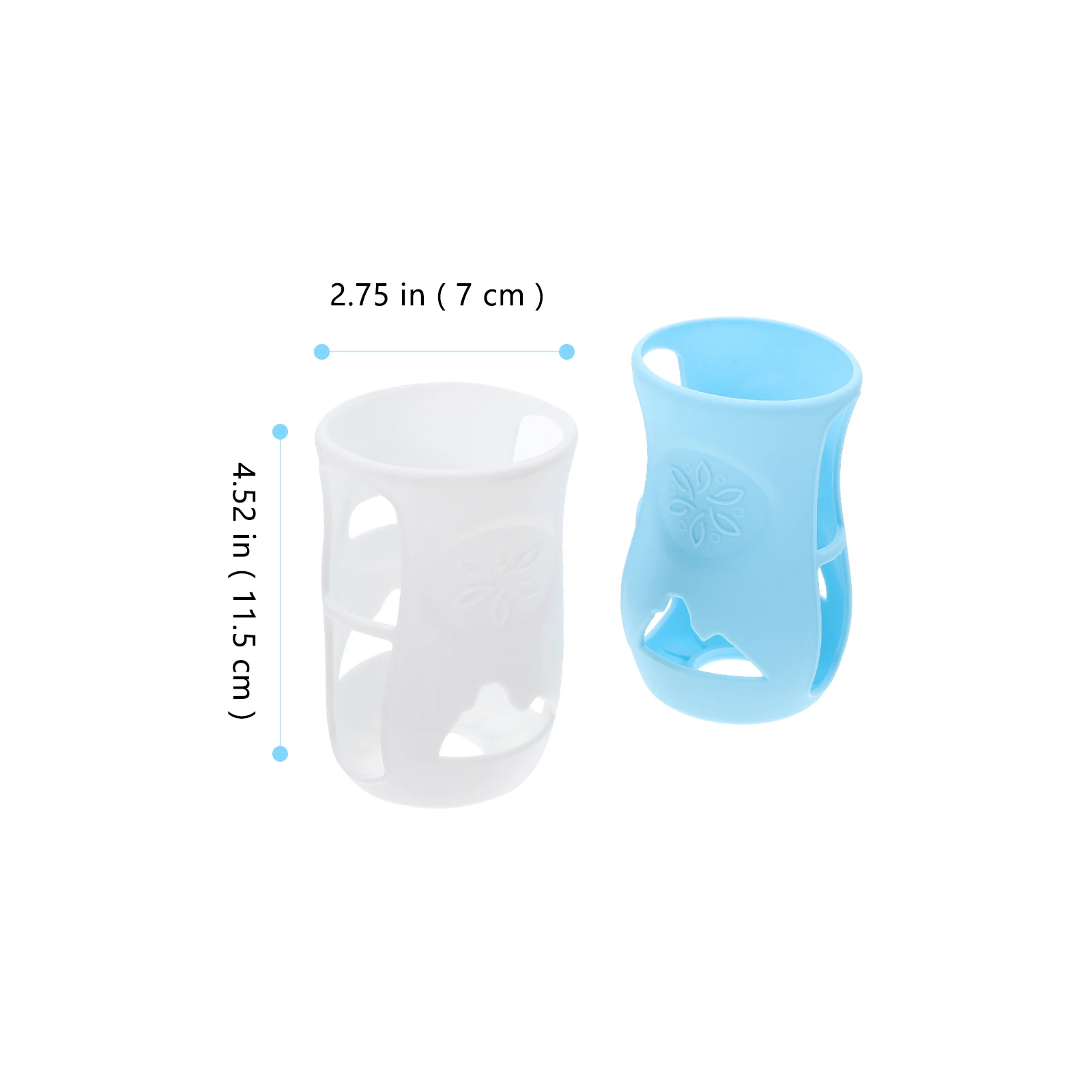 

4pcs Silicone Baby Bottle Cover 240ML Anti-fall Shockproof Sleeve for White Feeding Bottles Food Grade Safe Reusable