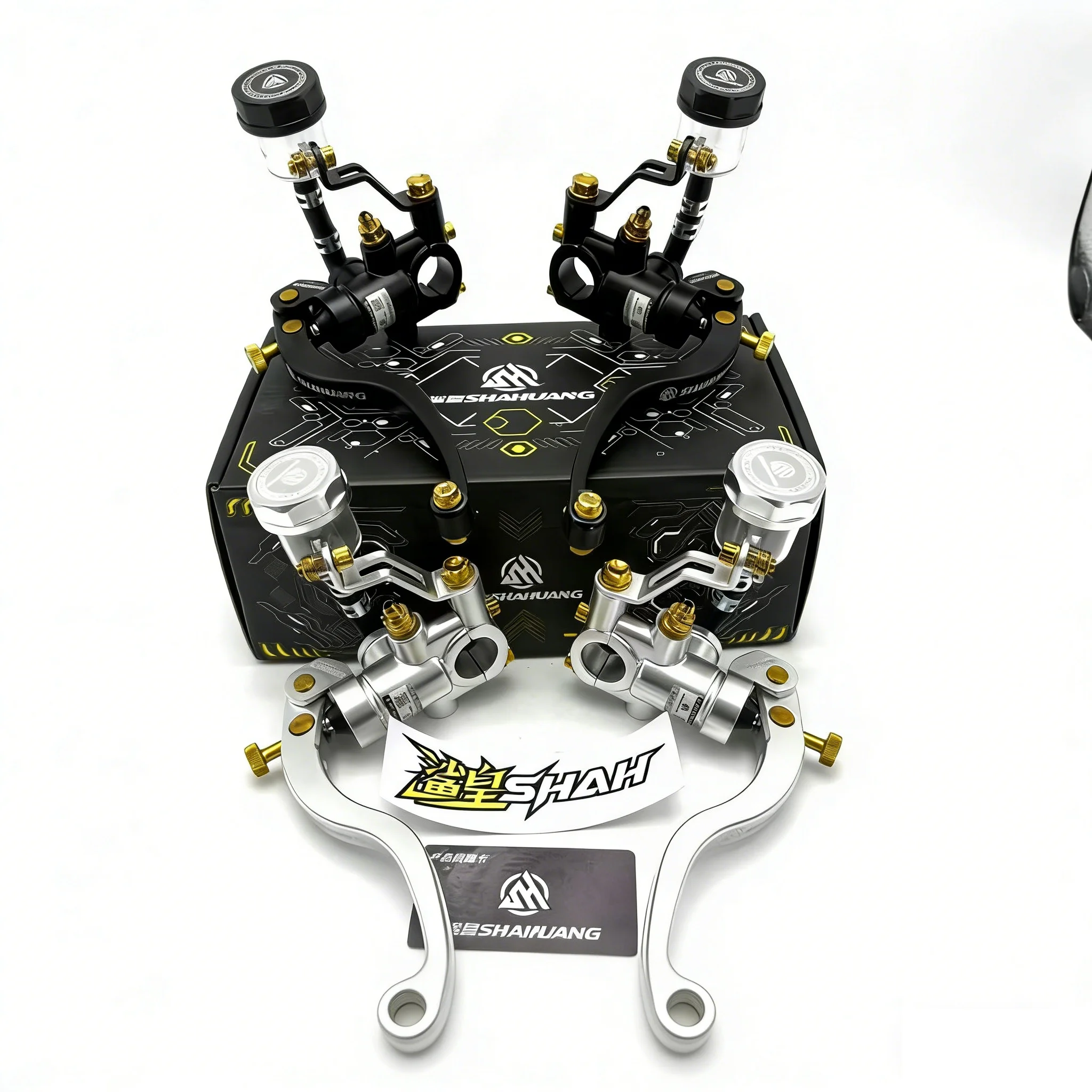 

Универсальный гидравлический главный цилиндр тормоза и сцепления CNC для гоночных мотоциклов, 22 мм (7/8 дюйма), для руля, подходит для Honda, Yamaha, Kawasaki