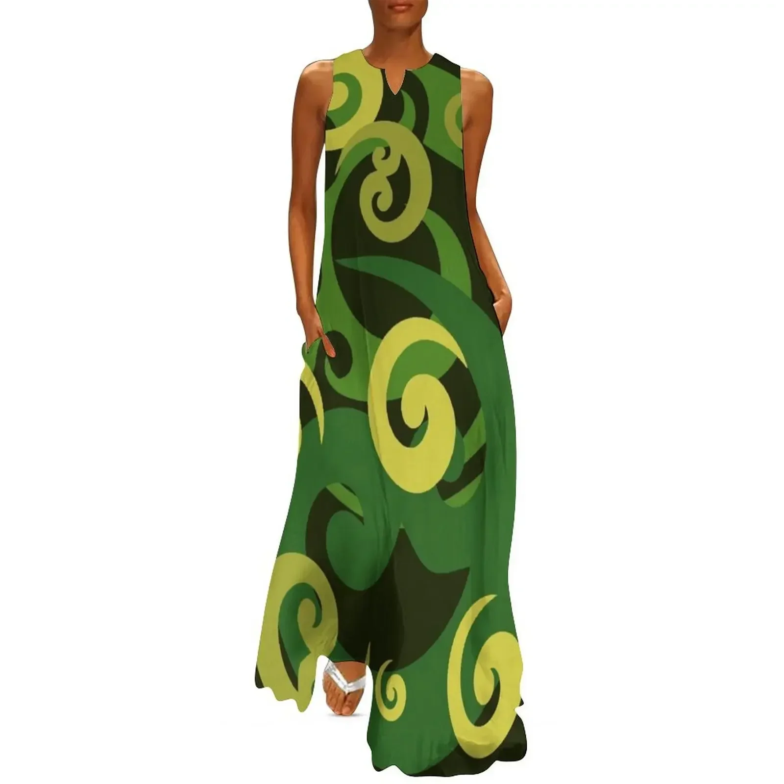 

Koru design, Green Long Dress Long veiled dresses evening dress woman Dresses summer clothes Dress