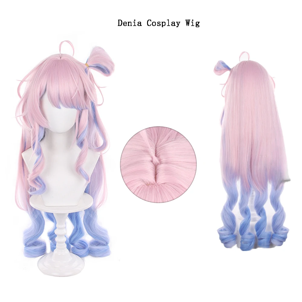 Heat Resistant Synthetic Hair 33.46in Multi Layer Gradient Curly Wave Denia Cosplay Wig Role Play Wig Comic Con Carnival