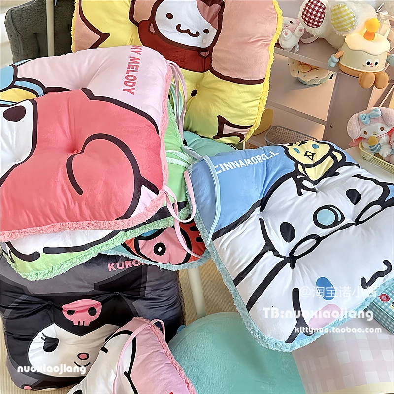 Winter Thickening Sanrio Strap Hangyodon Pochacco Cinnamoroll Students Thick Velvet Sedentary Warm Chair Cushion Tatami Mat Toys