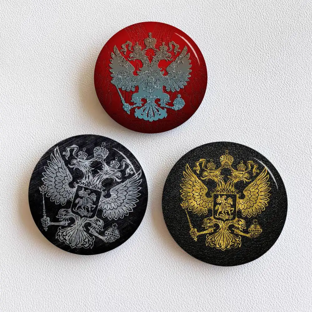 R-Russian Flag 58mm Animals Funny Brooches Badge Backpack Clothes Gift Accessory
