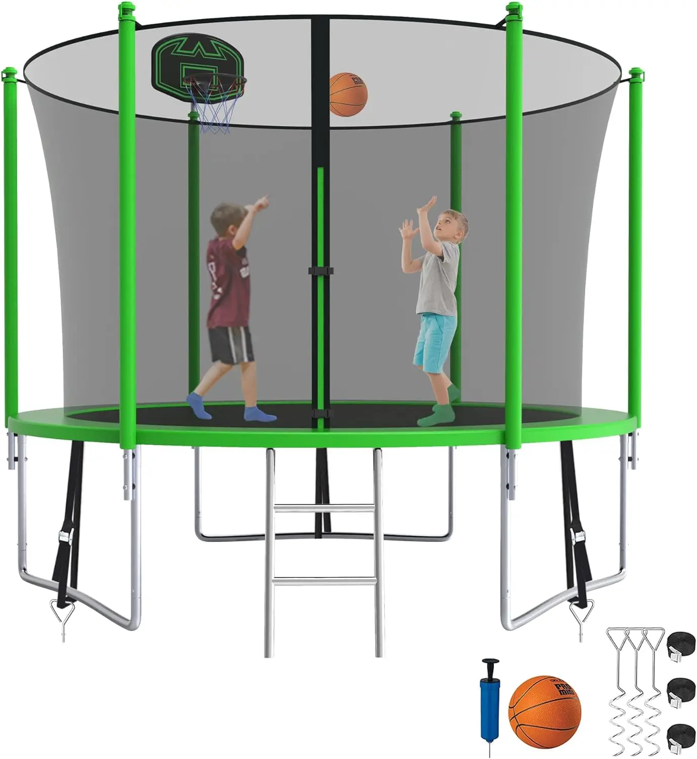 

Tranpoline 1500LBS 16 15 14 12 10 8 FT Tranpoline for 7 10 Kids and Adults Windproof Outdoor Tranpoline with Enclosure Net Baske