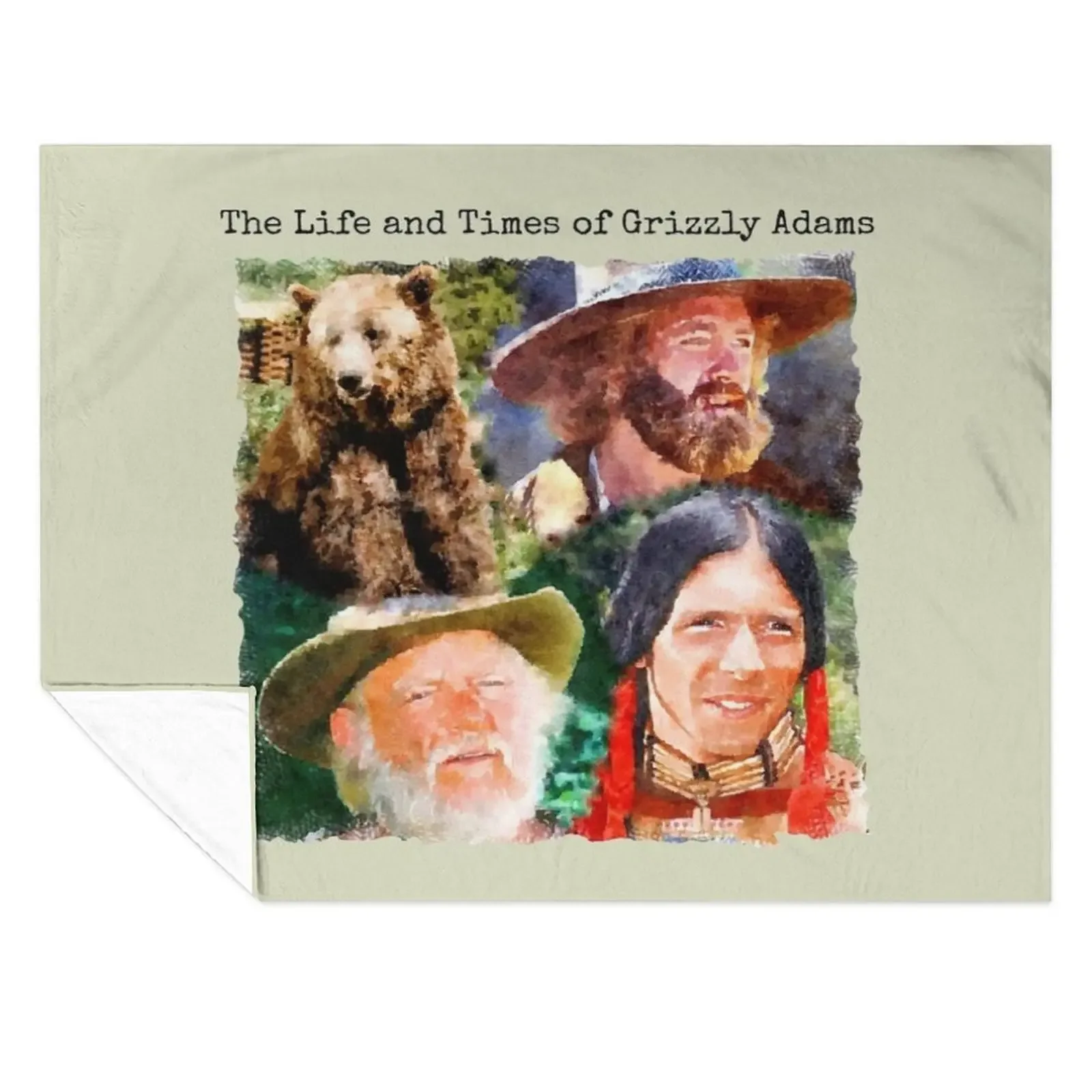 

The Life and Times of Grizzly Adams Collage Throw Blanket Hair Loose Blankets Sofas Of Decoration Flannels Blankets