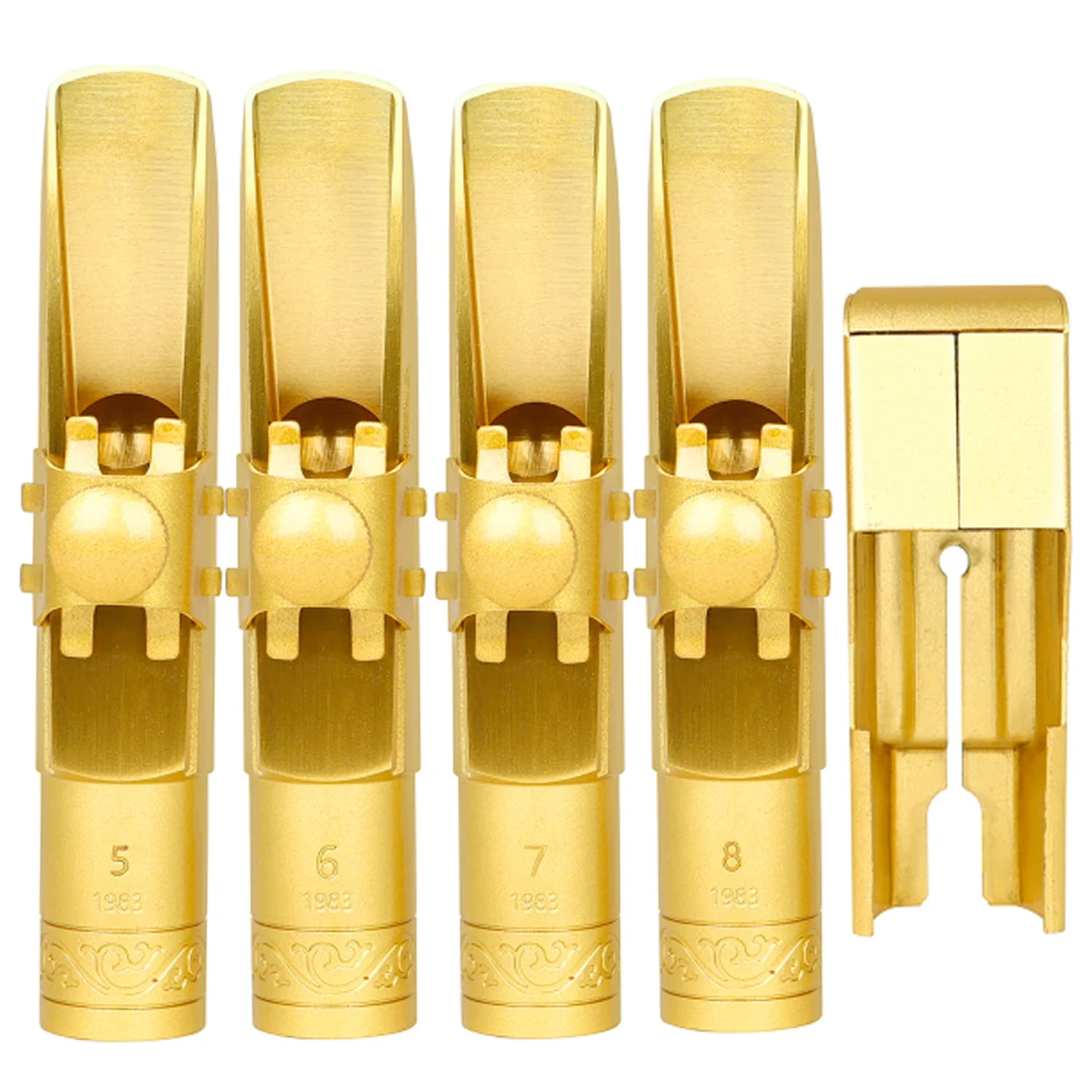 

Tenor/Alto/Soprano Saxophone Mouthpiece Set Metal Sax Mouthpiece Plated Size 5 6 7 8 for Soprano Sax Woodwind Instrument Parts
