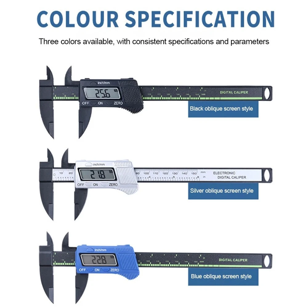 معاير رقمي إلكتروني 150 مم، معاير رنيه مع كرة من ألياف الكربون، ميكرومتر، أداة قياس، مسطرة رقمية