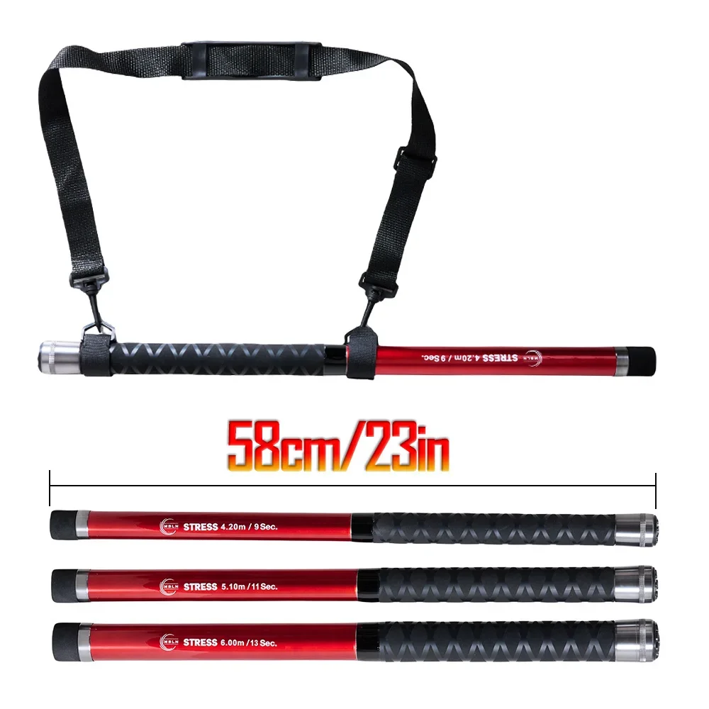 MBLN Brand,6m/236in Telescopic Rock Fishing Net, Foldable to 58cm, Multi-Layer Carbon Fiber, Corrosion-Resistant, Lightweight