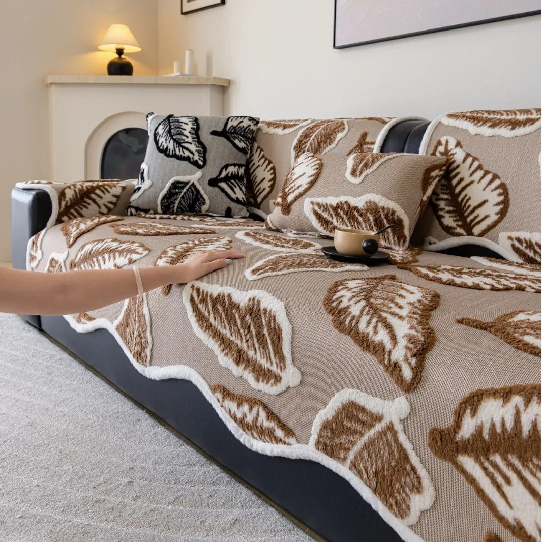 Plush Sofa Cover Towel Universal Non-slip Sofa Mat Winter Warm Sofa Towel Couch Slipcovers for Living Room Home Decor