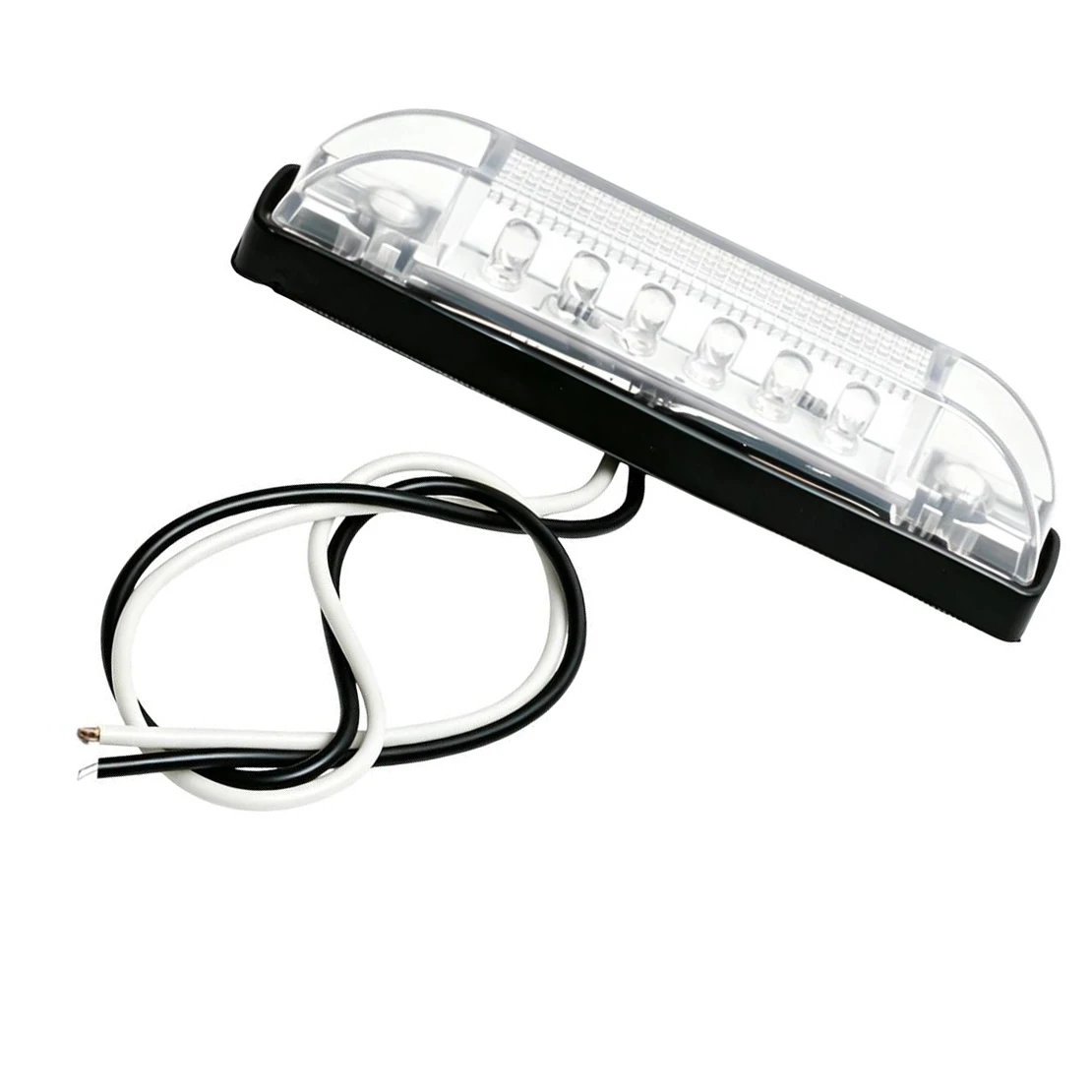 Clear 12V 6 LED Fender Flare Side Marker Clearance Light Fit For Jeep Wrangler TJ JK JL