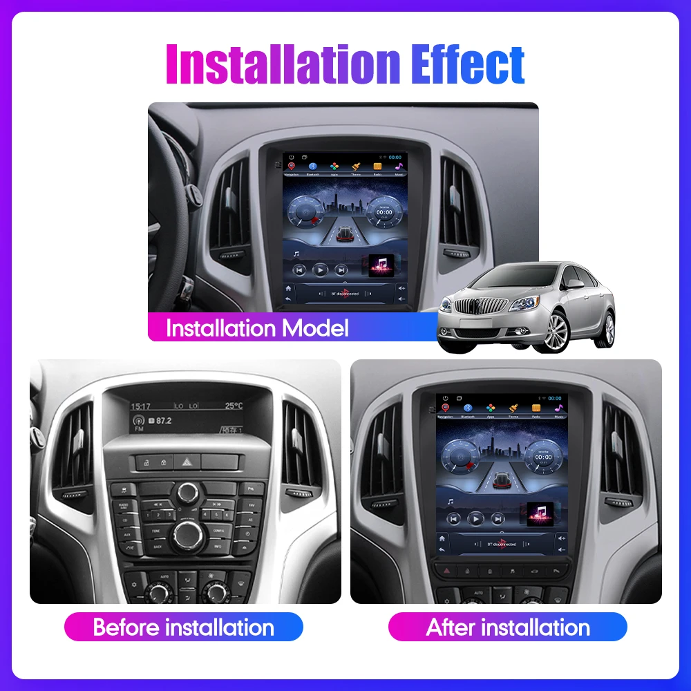 راديو سيارة على طراز تسلا 9.7 بوصة لأوبل أسترا J فوكسهول بويك فيرانو 2009-2015 فيديو متعدد الوسائط 4G وحدة رأس Carplay أوتو أندرويد #1