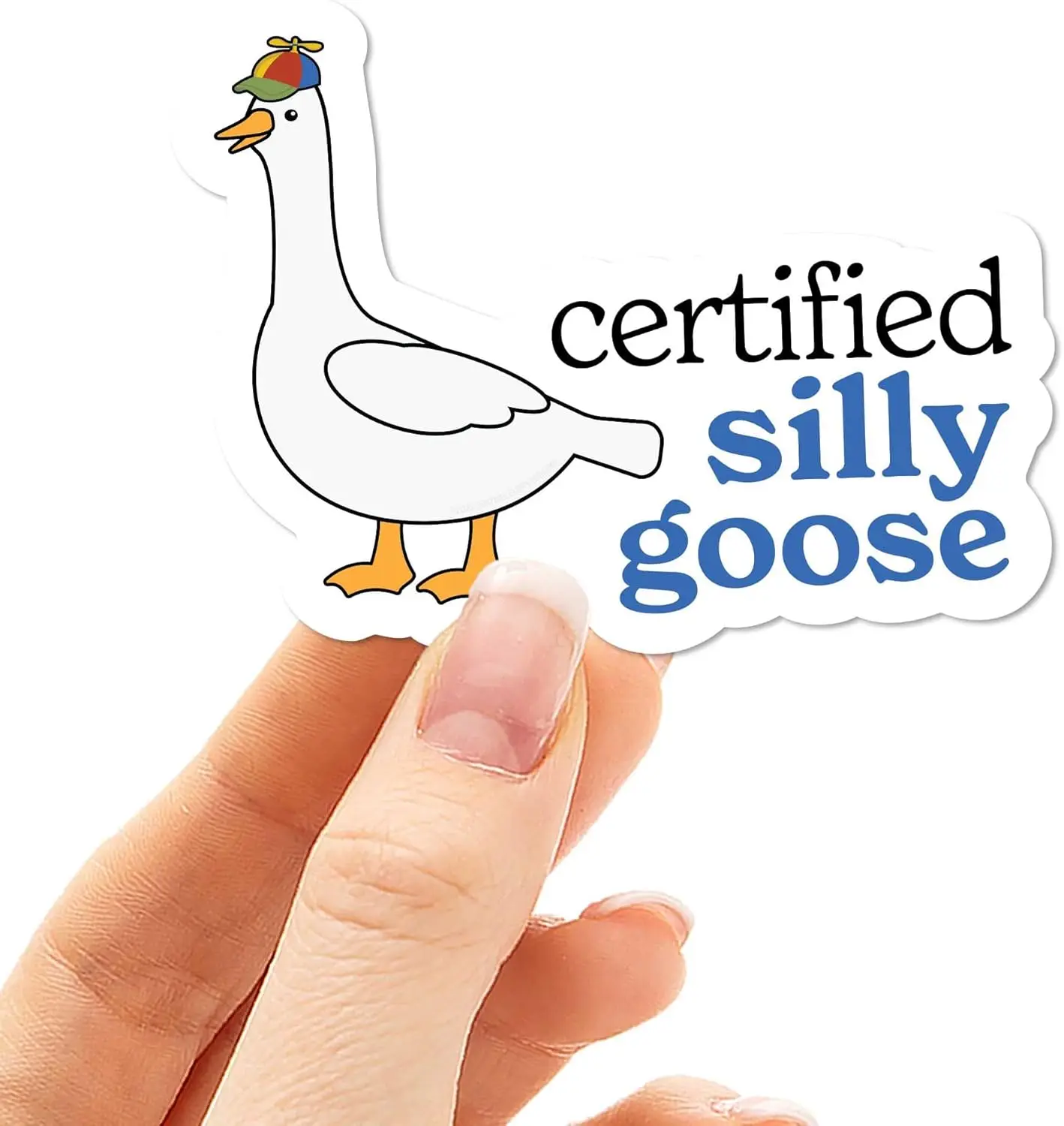

1 шт. сертифицированная наклейка «Глупый гусь» для бутылки с водой-забавная наклейка-мем-милая наклейка на шляпу пропеллера для стаканов