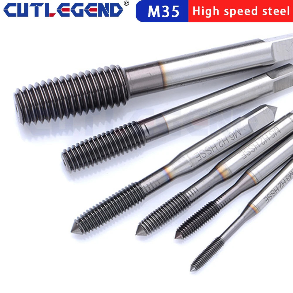 Extrusion Taps M2-M12 M35 Titanize Fluteless Forming Machine Plug Taps Metric Screw Thread Tap Drill Metal Threading Tools