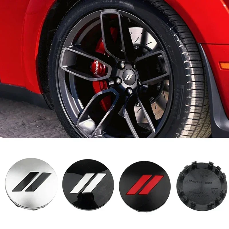 4pcs 63mm for Dodge Wheel Cap Hubs Marines Captain Two Silver Bars Emblem Hellcat SRT Car Rims Cover for Chrysler Accessories