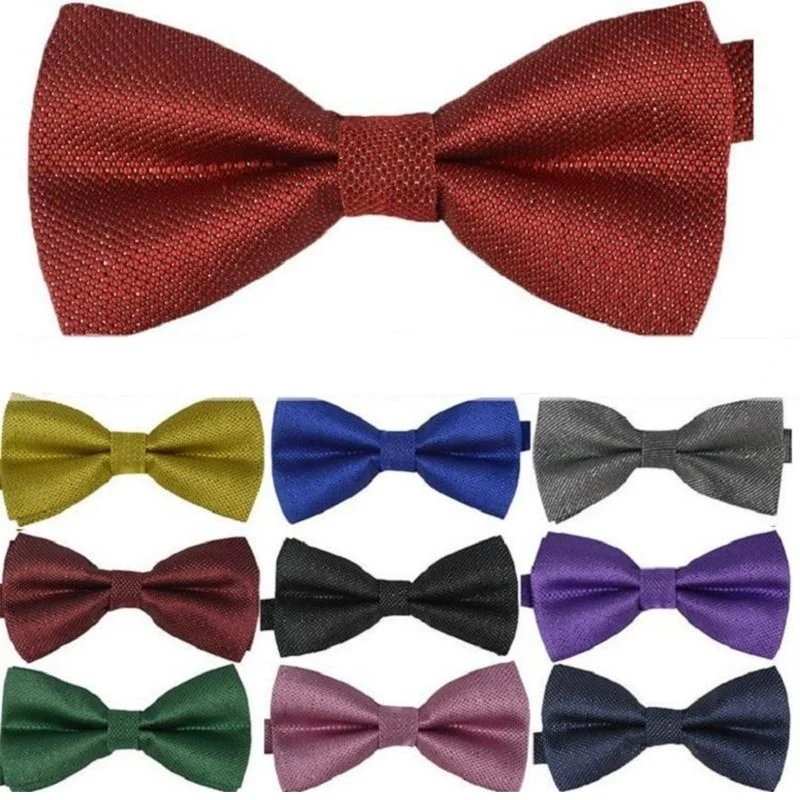 

silver Mens bow tie plaid Adjustable adult knot evening party Decorated Neckwear colors 10 pcs/lot